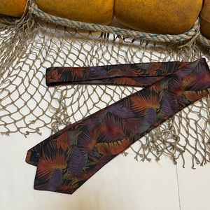 Barwyn Collection Men's Necktie Tie Silk Tropical Floral PRint